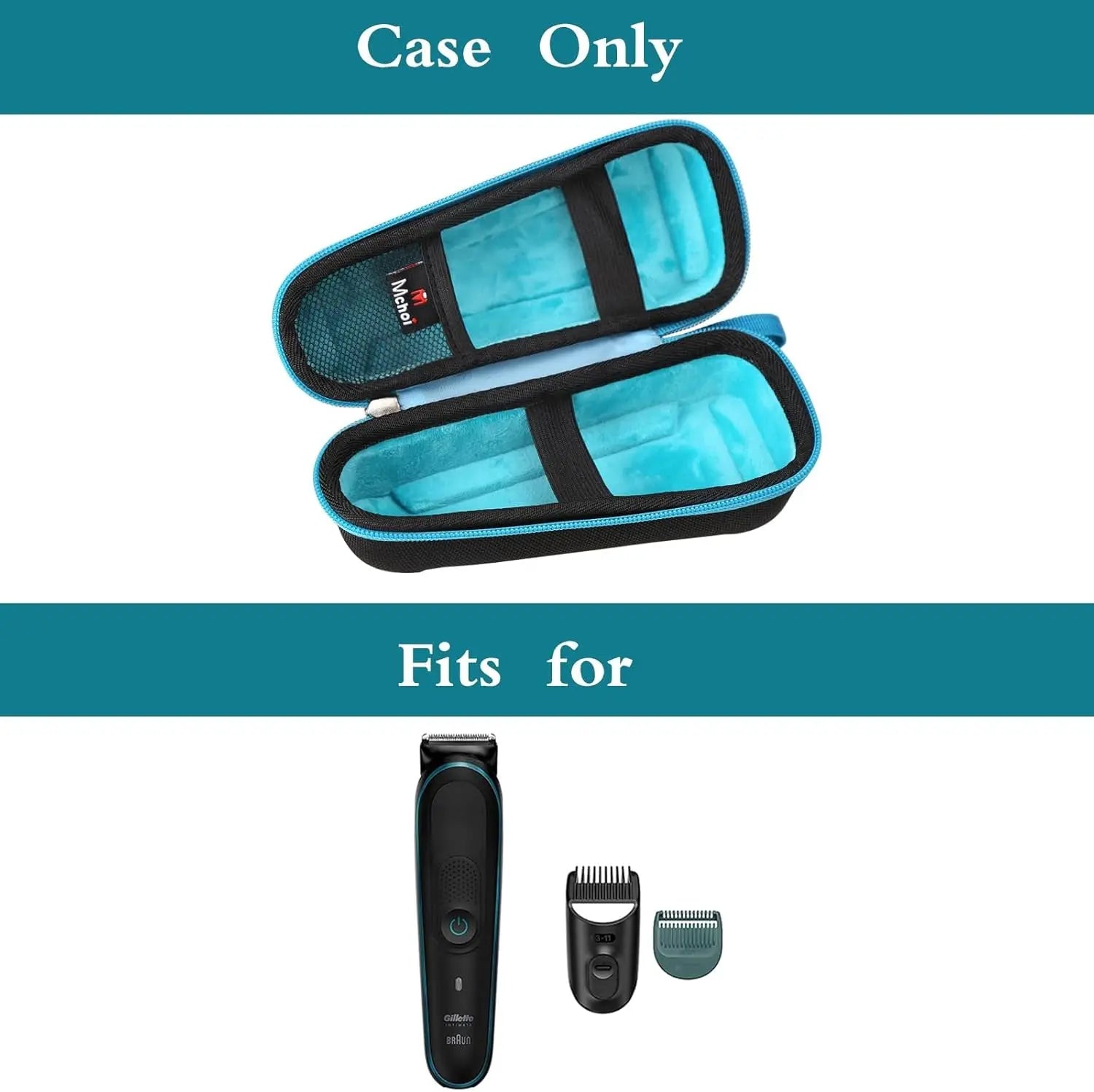 Hard Case Suitable for Gillette Intimate Men’S Manscape Pubic Hair Trimmer, Waterproof Shockproof Manscaping Body Groomer Protective Case, Case Only