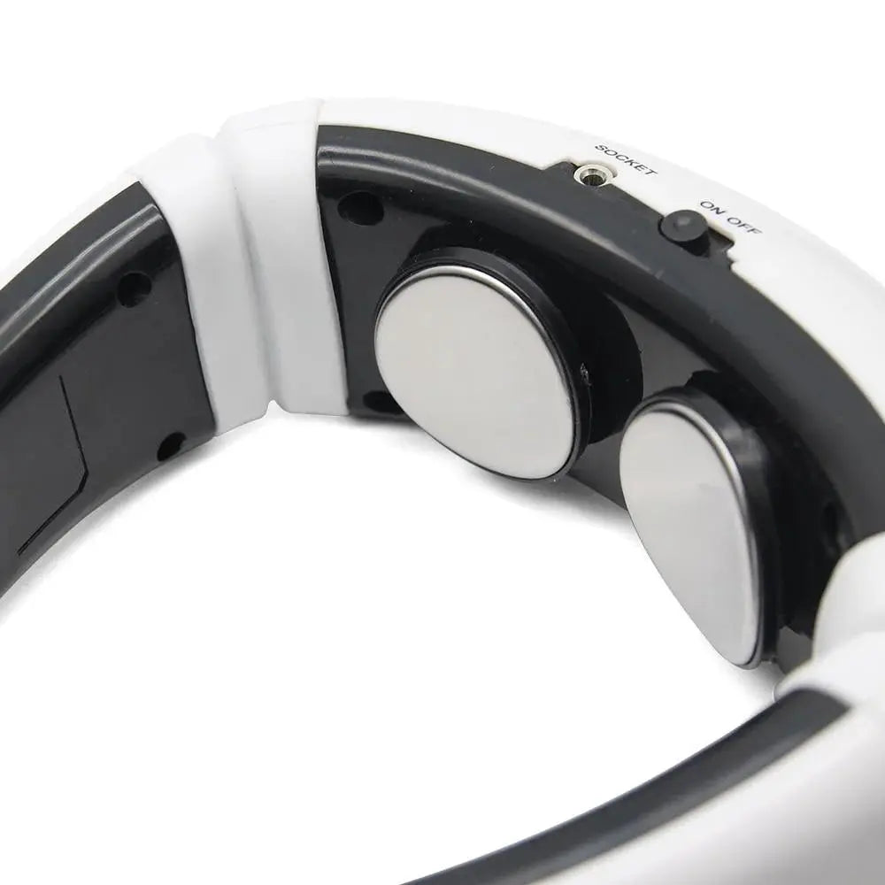 3D Electric Neck Massager - Portable 6 Modes Adjustable 15 Speeds Cordless Deep Tissue Trigger Point Neck Pain Relief Massager with Pulse Pads