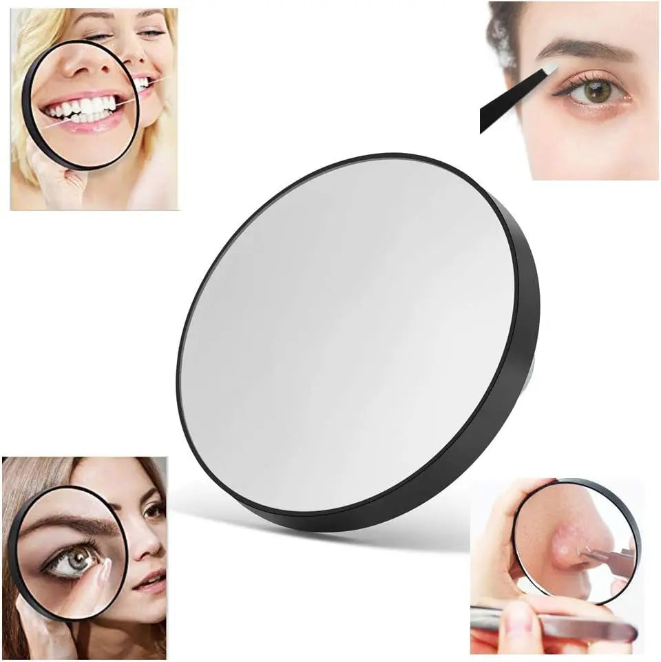 3Pcs Eyebrow Tweezers & 10X Magnification Mirror Set - Professional Stainless Steel Precision Plucking Tweezer for Eyebrows,Ingrown Hair,Facial Hair Remover,Beauty Tool for Women Men