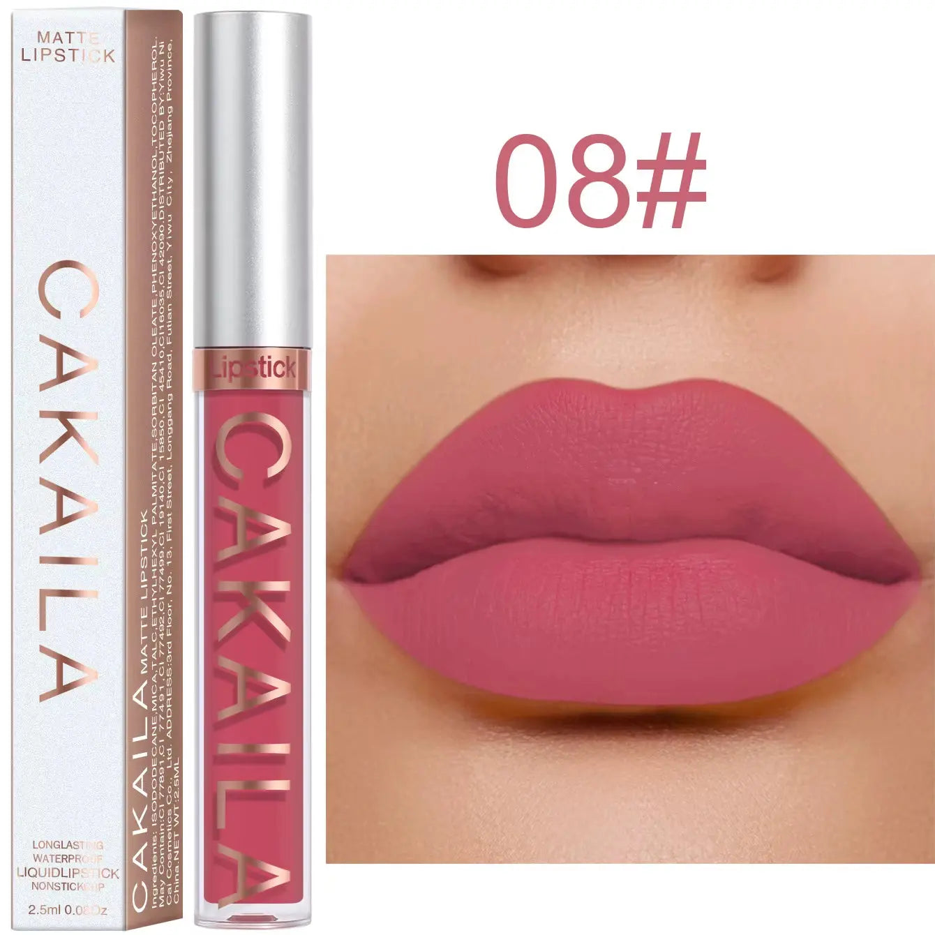 18 Color Lipstick Matte Non-Stick Cup Waterproof Lip Gloss
