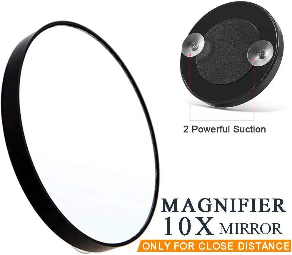 3Pcs Eyebrow Tweezers & 10X Magnification Mirror Set - Professional Stainless Steel Precision Plucking Tweezer for Eyebrows,Ingrown Hair,Facial Hair Remover,Beauty Tool for Women Men