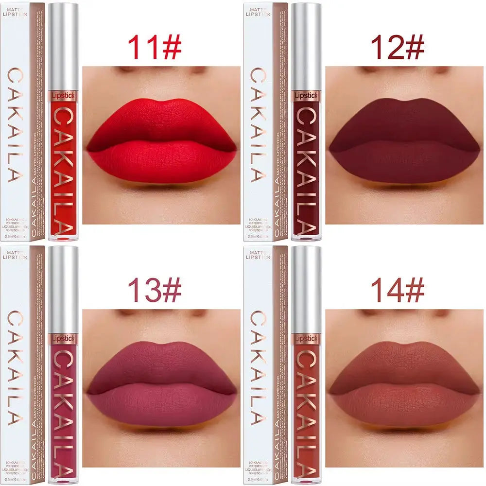 18 Color Lipstick Matte Non-Stick Cup Waterproof Lip Gloss