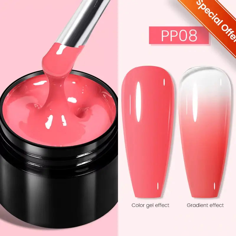 30Ml Glitter Pink Hard Jelly Nail Extension Gel Nail Polish Milky White Clear Color Soak off UV Construction Gel