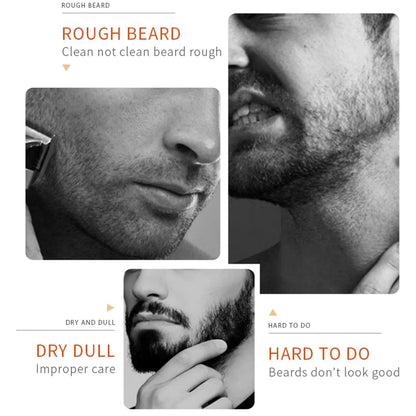 Beard Grooming Kit - Men'S Christmas Stocking Stuffer with Brush, Comb, Balm, Growth Oil, Scissors