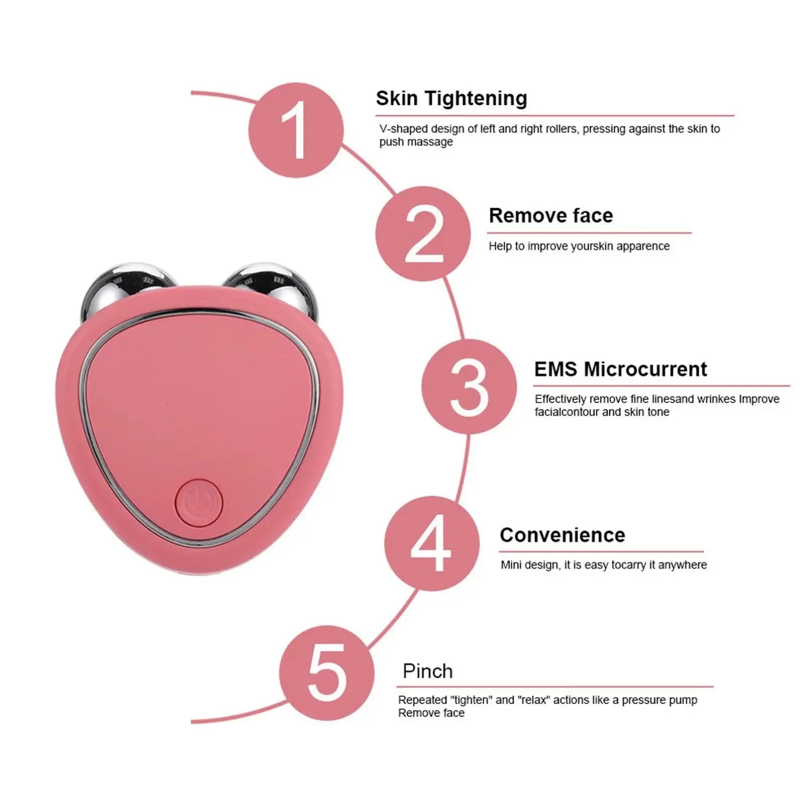 Microcurrent Facial Device, Mini Microcurrent Face Lift Device, Face Lift Toning/Sculpting/Firming Tool, Anti-Ageing, Skin and Rejuvenation