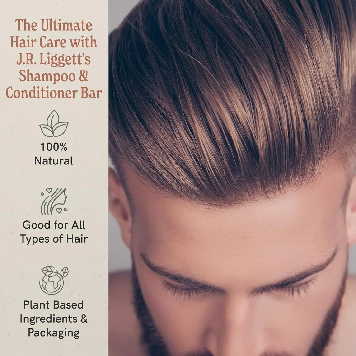 J.R.LIGGETT’S Shampoo Bars and Conditioner Set - Conditioner Bar 1.75Oz + Two Moisturizing Formula Shampoo Bars 3.5Oz - All-Natural Ingredients for Hair Clean, Soft, Tangle-Free - Made in the USA