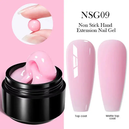 30Ml Glitter Pink Hard Jelly Nail Extension Gel Nail Polish Milky White Clear Color Soak off UV Construction Gel