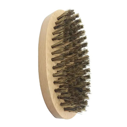 1PC Eco Friendly Boar Bristle Men'S Shaving Brush Portable Barber Natural Beard Brush for Facial Cleaning Mustache Tools