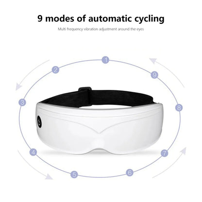 Eye Massager with Heat & Compression,Heated Massager for Migraines, Relax and Reduce Eye Strain Dark Circles Eye Bags Dry Eye Improve Sleep, Ideal Gifts for Women/Men