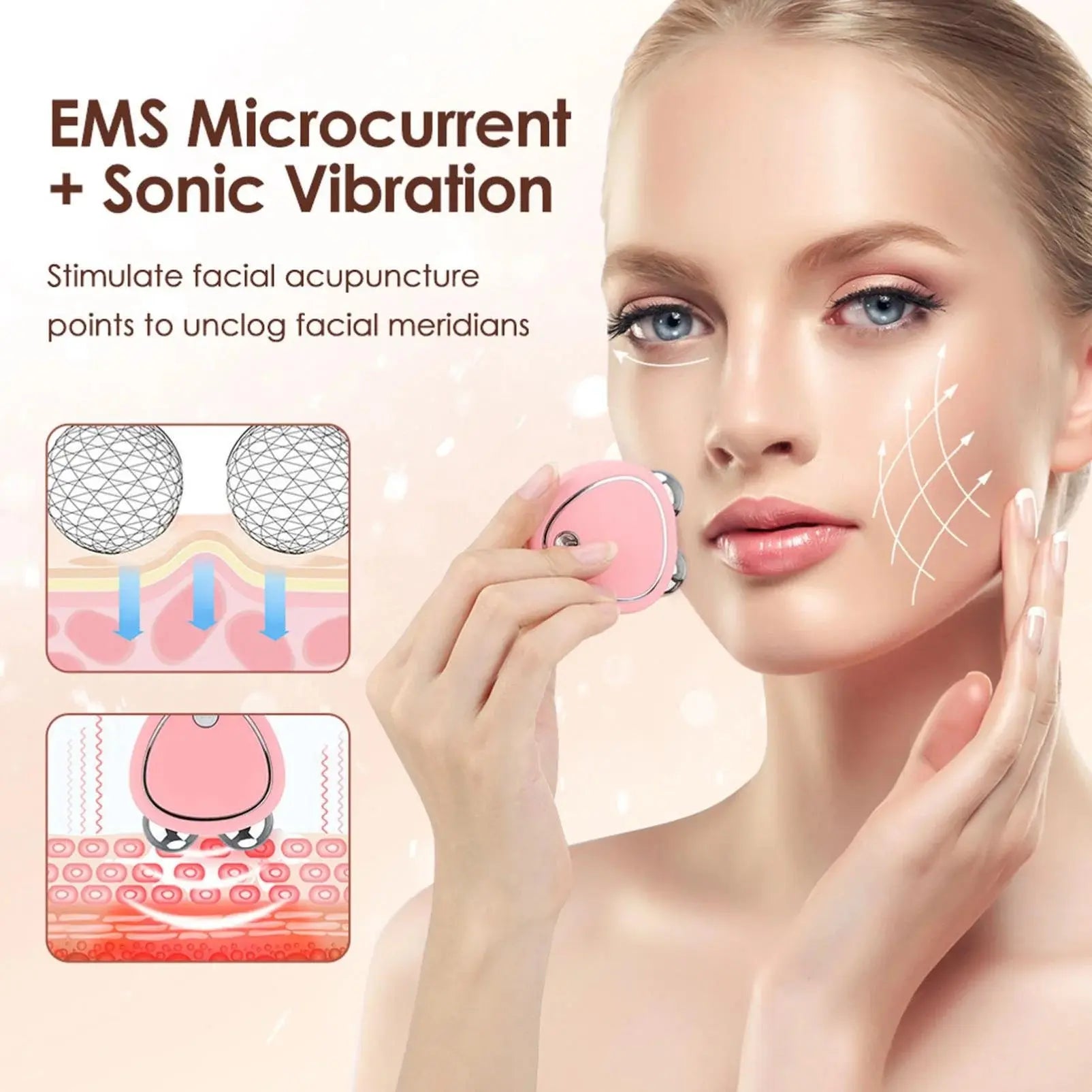 Microcurrent Facial Device, Mini Microcurrent Face Lift Device, Face Lift Toning/Sculpting/Firming Tool, Anti-Ageing, Skin and Rejuvenation