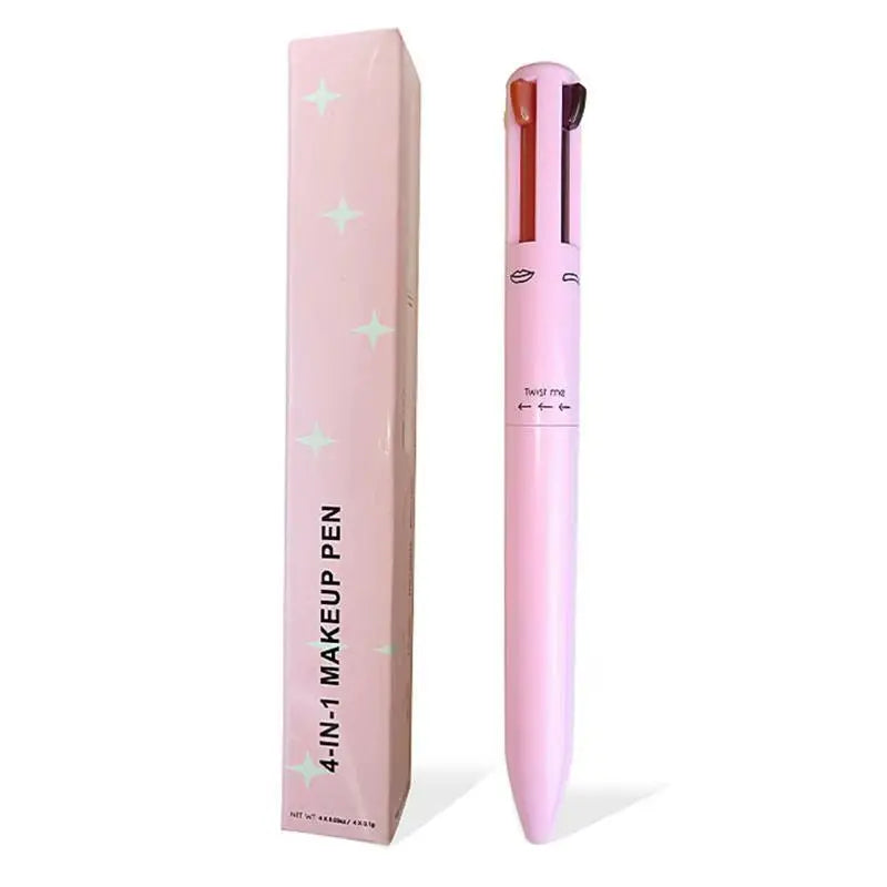 Multi-Functional 4-In-1 Makeup Pencil Eyeliner Lip Liner Eyebrow Pencil Swivel Waterproof & Sweatproof Makeup Tools
