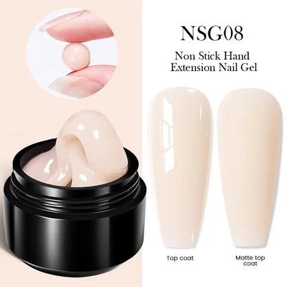 30Ml Glitter Pink Hard Jelly Nail Extension Gel Nail Polish Milky White Clear Color Soak off UV Construction Gel