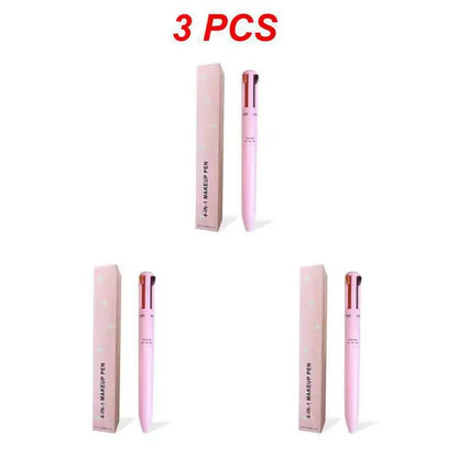 Multi-Functional 4-In-1 Makeup Pencil Eyeliner Lip Liner Eyebrow Pencil Swivel Waterproof & Sweatproof Makeup Tools