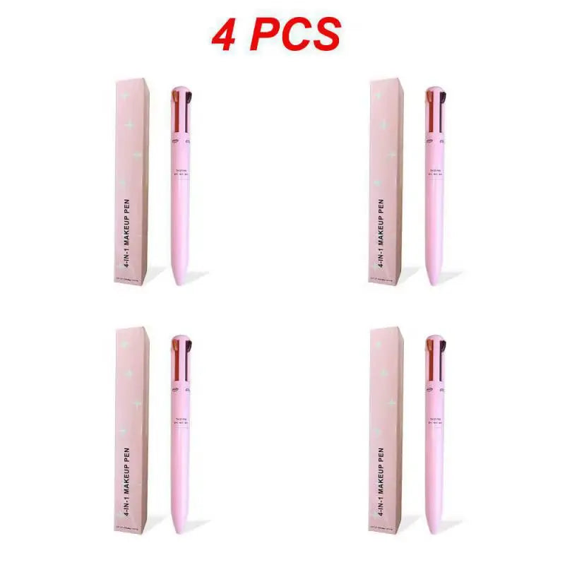 Multi-Functional 4-In-1 Makeup Pencil Eyeliner Lip Liner Eyebrow Pencil Swivel Waterproof & Sweatproof Makeup Tools