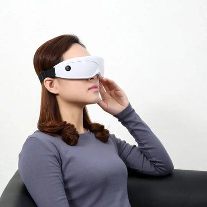 Eye Massager with Heat & Compression,Heated Massager for Migraines, Relax and Reduce Eye Strain Dark Circles Eye Bags Dry Eye Improve Sleep, Ideal Gifts for Women/Men