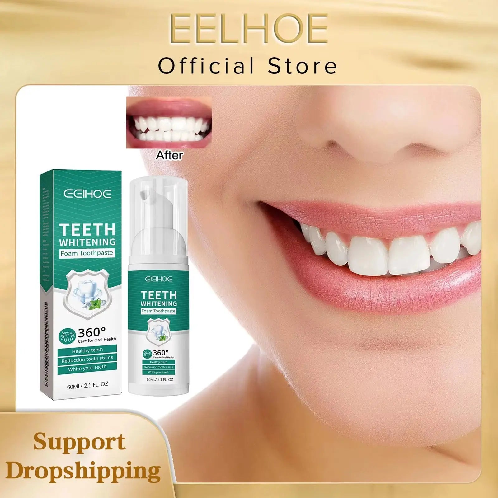 Effective Teeth Whitening Mousse Dental Cleaning Teeth Bleach Yellow Tooth Stain Remover Oral Refresh Toothpaste Mousse