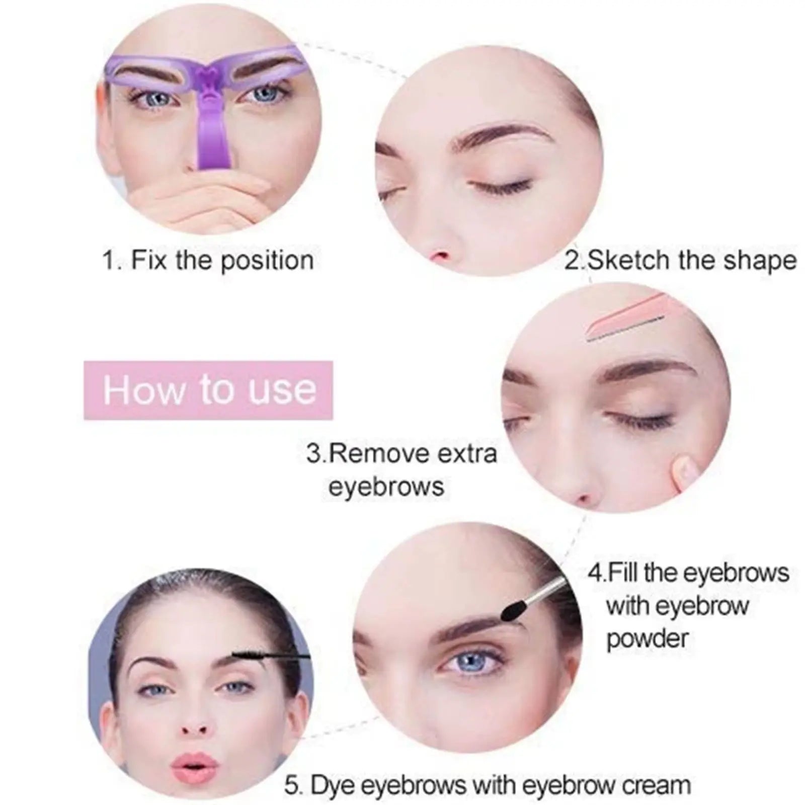 8 Styles Eyebrow Stencil Shaping Eye Brow Reusable Adjustable Makeup Model Template Eyebrows Card Women Beauty Makeup Tools