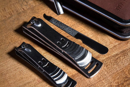 Mens Nail Grooming Kit - Nail Clippers for Men - Stainless Steel Mens Nail Clippers Set - Christmas Stocking Stuffers for Mens