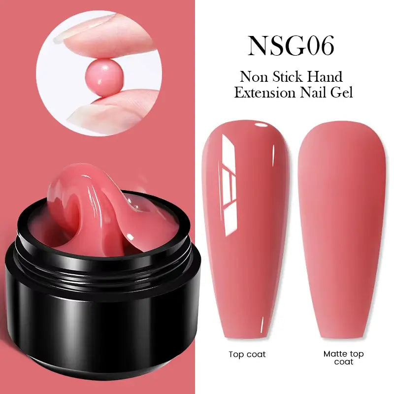 30Ml Glitter Pink Hard Jelly Nail Extension Gel Nail Polish Milky White Clear Color Soak off UV Construction Gel