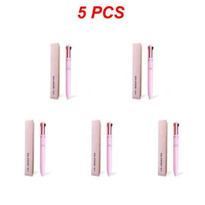 Multi-Functional 4-In-1 Makeup Pencil Eyeliner Lip Liner Eyebrow Pencil Swivel Waterproof & Sweatproof Makeup Tools
