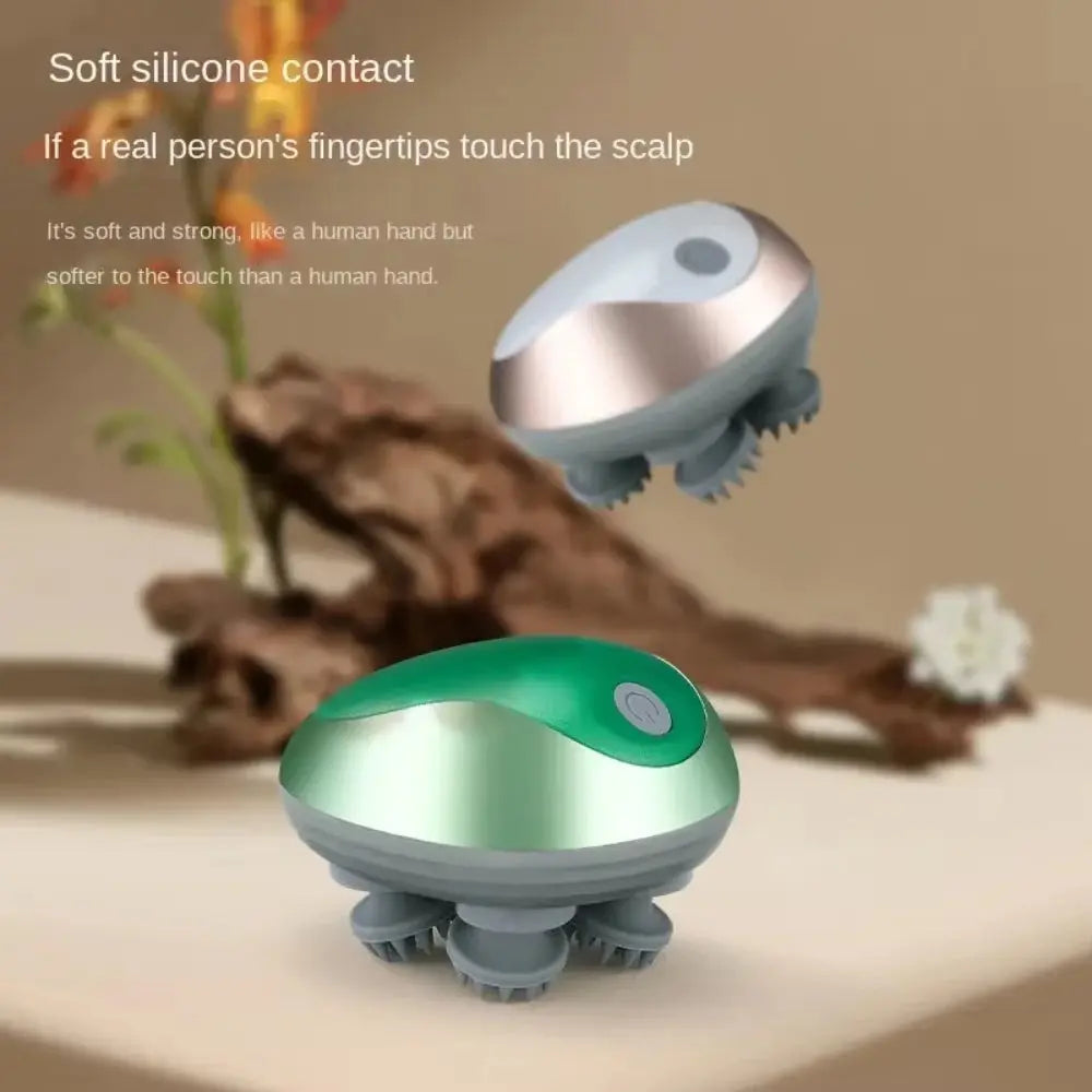 Electric Head Massage Scalp Treatment Head Massage Pressure Release Multi-Function Kneading and Vibrating Physiotherapy Device