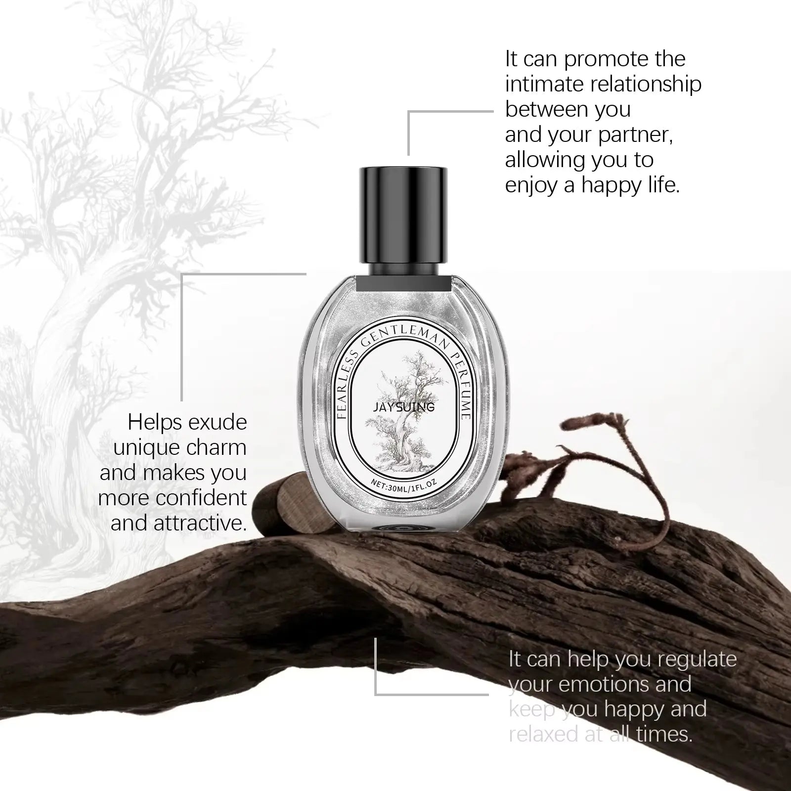 Men Perfume Long Lasting Fragrance Body Spray Fresh Scent Pheromone Essential Oil Cologne Deodorant Refreshing Attracting Women