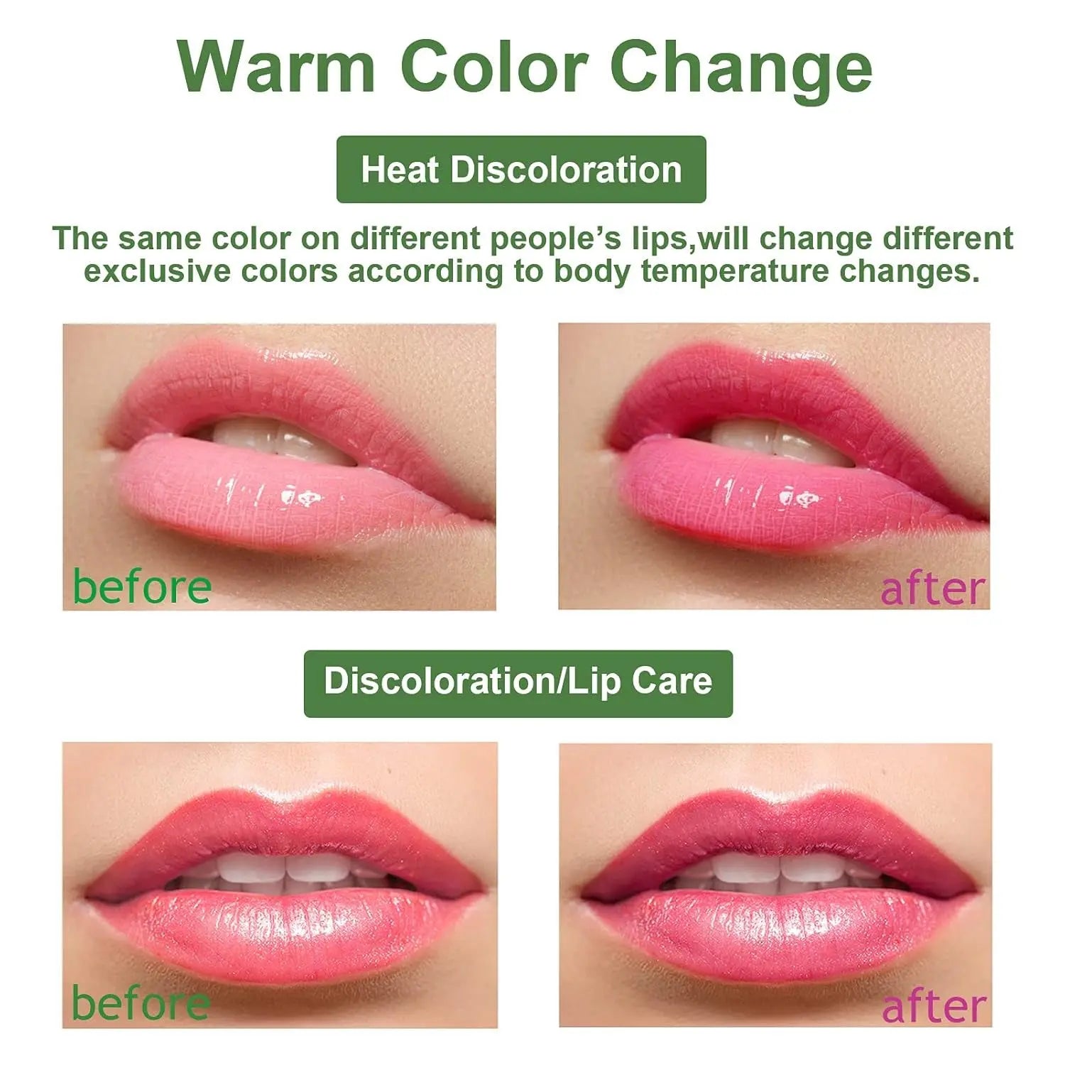 3PCS Aloe Vera Lipstick,Aloe Vera Color Changing Lipstick,24H Long Lasting Nutritious Soothing Aloe Vera Lip Balm,Magic Moisturizer Temperature Color Change Aloe Vera Lip Gloss Lip Care Set for Women