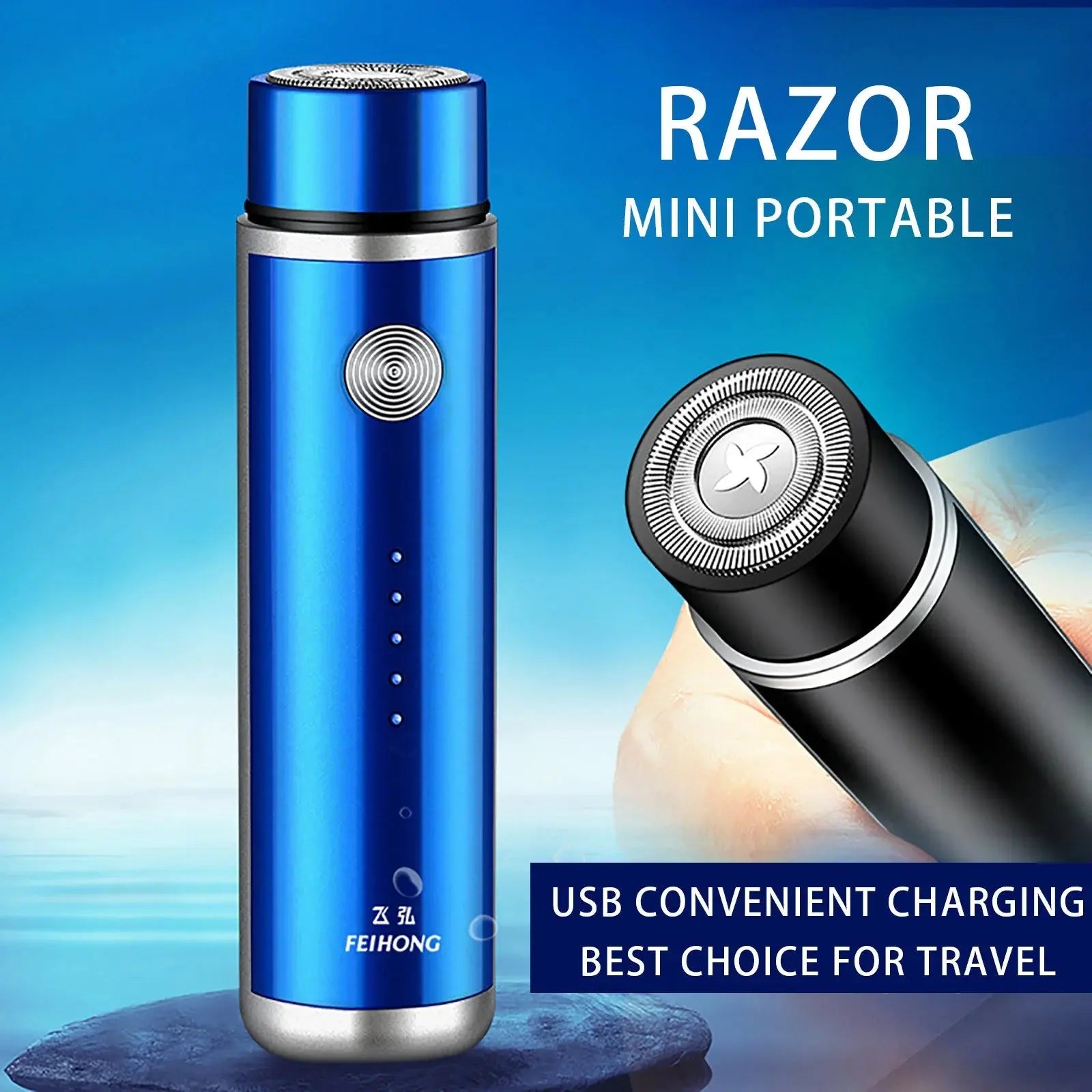 Mini Electric Shavers Portable Electric Cordless Pocket USB Rechargeable Wet and Dry Use Men'S Bikini Shavers Shaving Compatible with Machine for Men 220V Hc4250 Shortcut Razors for Men One Hair Trim